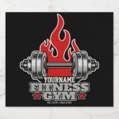 Persoonlijke halterset fitnessgym  bier etiket (Enkel label)