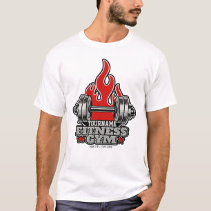 Persoonlijke Halthafoefening Dumbbell Fitness Gym T-shirt
