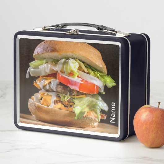 Persoonlijke Hamburger Metal Lunchbox (In situ)
