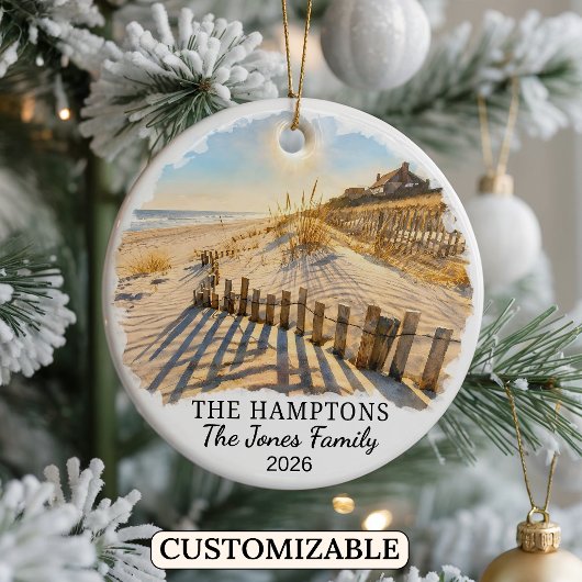 Persoonlijke Hamptons, Aangepaste New York Keramisch Ornament