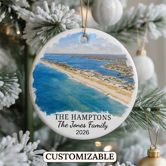 Persoonlijke Hamptons, Aangepaste New York Keramisch Ornament