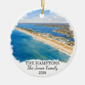 Persoonlijke Hamptons, Aangepaste New York Keramisch Ornament (Voorkant)