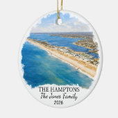 Persoonlijke Hamptons, Aangepaste New York Keramisch Ornament (Links)