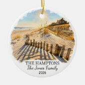 Persoonlijke Hamptons, Aangepaste New York Keramisch Ornament (Voorkant)