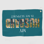 Persoonlijke handdoek met fotocollage van echtgeno (Horizontaal)