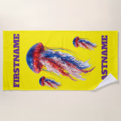 Persoonlijke handdoek met kwal (Voorkant)
