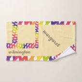 Persoonlijke handdoek met multikleurige lijnen (Handdoek)