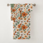 Persoonlijke handdoek met verse herfstbloemen olij (Insitu)