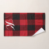 Persoonlijke handdoek rode buffelplaat Beer Bla (Handdoek)