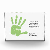 Persoonlijke handdruk voor kinderen met gedicht vo fotoblokken (Voorkant)
