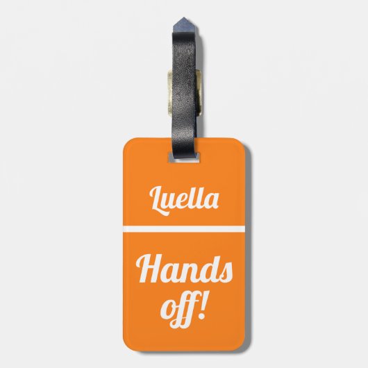Persoonlijke handen uit | Funny Bagagelabel (Achterkant verticaal)