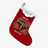 Persoonlijke handen van Deez Nuts en Beer Kleine Kerstsok (Voorkant (Hangend))