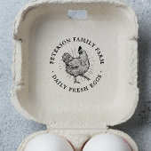 Persoonlijke  handgemaakte kippeneieren rubberstempel