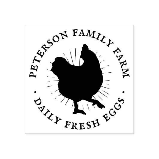 Persoonlijke  handgemaakte kippeneieren rubberstempel (Afrduk)