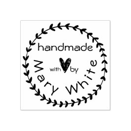 Persoonlijke Handgemaakte Met Liefde Krans Hart Rubberstempel