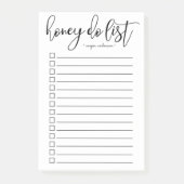 Persoonlijke handgeschreven honing doe lijst post-it® notes (Voorkant)