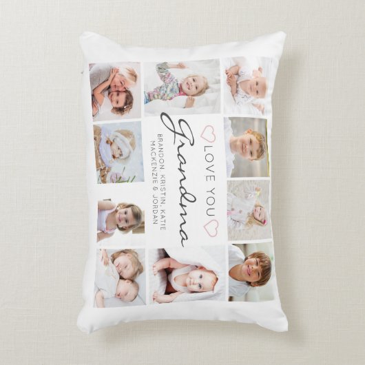 Persoonlijke handgeschreven liefde grootmoeder 10 accent kussen (Voorkant(Verticaal))