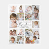 Persoonlijke handgeschreven liefde grootmoeder 15  fleece deken (Voorkant)