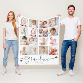 Persoonlijke handgeschreven liefde grootmoeder 16  fleece deken