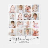 Persoonlijke handgeschreven liefde grootmoeder 16  fleece deken (Voorkant)