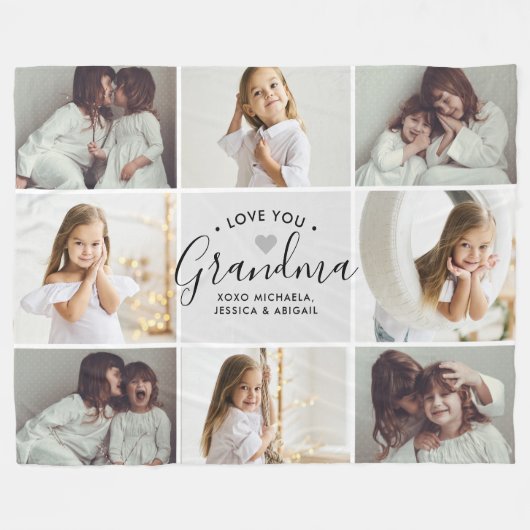 Persoonlijke handgeschreven liefde grootmoeder 8-f fleece deken (Voorkant (Horizontaal))