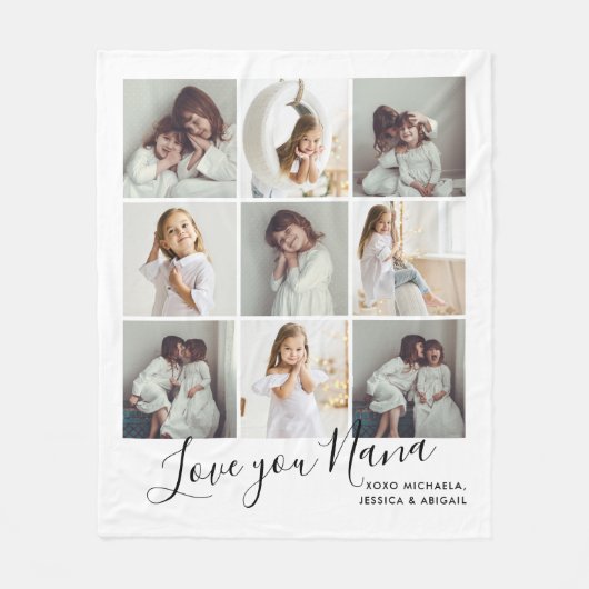 Persoonlijke handgeschreven liefde jullie nana 9-f fleece deken (Voorkant)