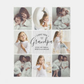 Persoonlijke handgeschreven liefde U opa 8-foto Fleece Deken (Voorkant)