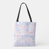 persoonlijke handgeschreven namen, typografie tote bag (Achterkant)