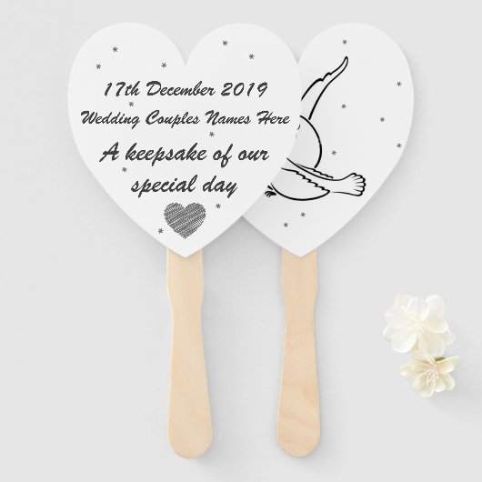 Persoonlijke handheld - verweddenschappen handwaaier (Voorkant en achterkant)