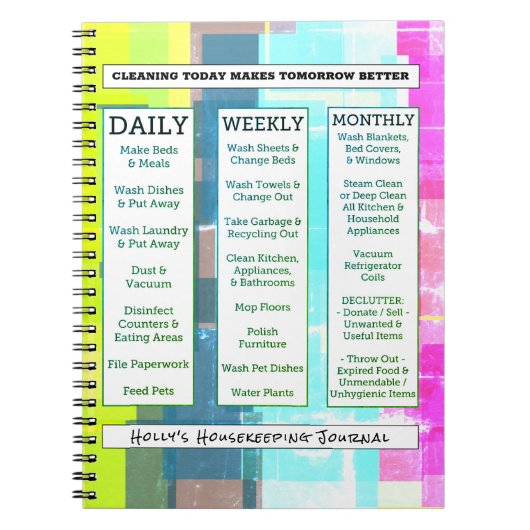 Persoonlijke handleiding voor het reinigen van de  notitieboek (Voorkant)