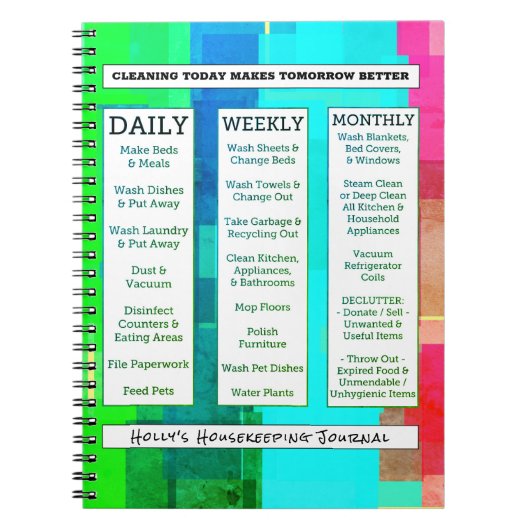 Persoonlijke handleiding voor het reinigen van de  notitieboek (Voorkant)