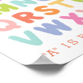 Persoonlijke handmatige lettergrootte voor regenbo poster (Hoek)