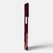 Persoonlijke handtekening Burgundy Gold Agate Case-Mate iPhone Case (Achterkant / Rechts)