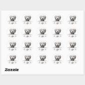 Persoonlijke handtekening Goldendoodle-hond Ronde Sticker (Vel)