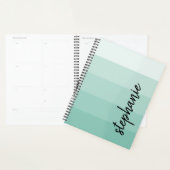 Persoonlijke handtekening kleurblok Aqua 2024 Planner (Display)
