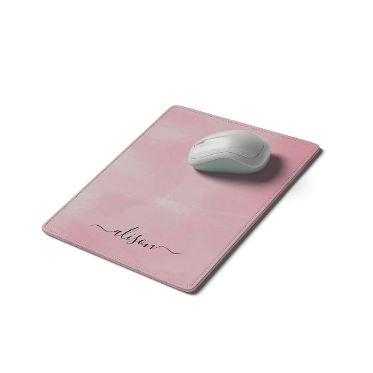 Persoonlijke handtekening roze muismat