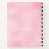 Persoonlijke handtekening roze notitieboek (Achterkant)