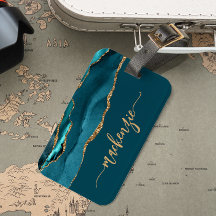 Persoonlijke handtekening Turquoise Goud Agaat