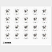 Persoonlijke handtekening van Pomapoo-hond Ronde Sticker (Vel)