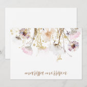 Persoonlijke handtekening Wilde bloem Bedankkaart (Voorkant / Achterkant)