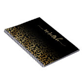 Persoonlijke handtekening Zwarte gouden luipaarden Notitieboek (Rechterzijde)