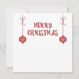 Persoonlijke hangende kerstversiering feestdagenkaart