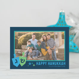 Persoonlijke Hanukkah Draaiende Tops Feest Kaart