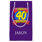 Persoonlijke Happy 40th Birthday-naam Klein Cadeauzakje
