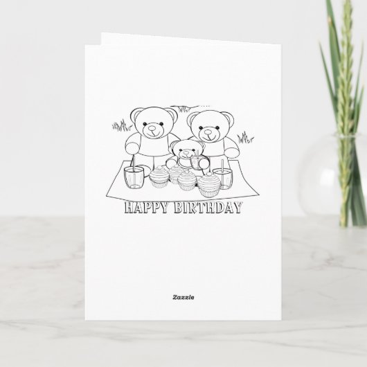 Persoonlijke Happy 5th Birthday-kleurkaart Kaart (Achterkant)