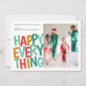 Persoonlijke Happy Alles Colorful Kerstmis Feestdagenkaart (Voorkant)