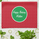 Persoonlijke Happy Baking Swiss Dot Kitchen Towel Theedoek (Gevouwen)