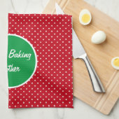 Persoonlijke Happy Baking Swiss Dot Kitchen Towel Theedoek (Quarter Fold)
