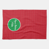 Persoonlijke Happy Baking Swiss Dot Kitchen Towel Theedoek (Horizontaal)