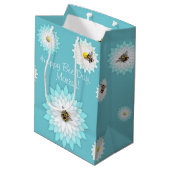 Persoonlijke Happy Bee Day Gift-tas Medium Cadeauzakje (Achterkant Gekanteld)